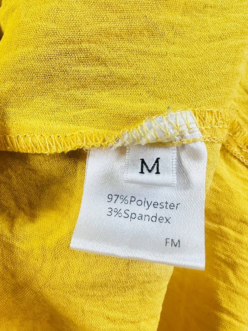 Yellow Ruffle Neck Women's Top - Picture 3 of 3